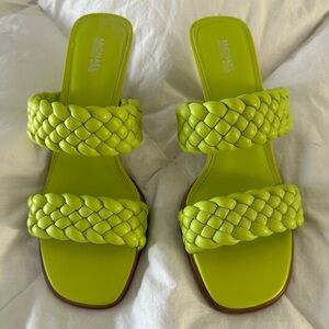 Michael Kors Women's Lime Green Braided Sandals sz 9